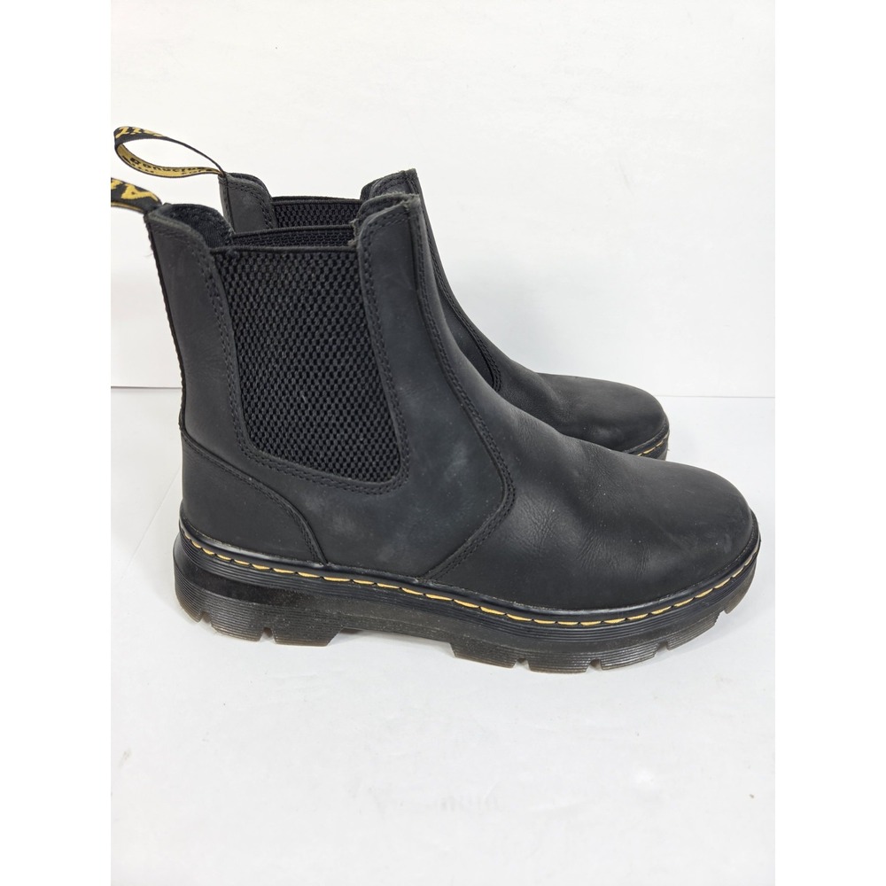 Dr. Martens Embury Chelsea Boots Black Leather Men 8 Women 9 US